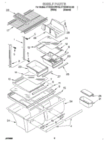 05 - Shelf, Lit / Optional parts for Kitchenaid Refrigerator KTRC20KDAL00 from AppliancePartsPros.com
