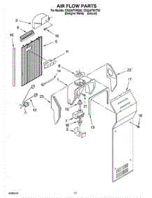 10 - Air Flow parts for Whirlpool Refrigerator CS22AFXKQ03 from AppliancePartsPros.com