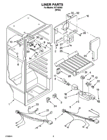 03 - Liner Parts parts for Whirlpool Refrigerator IKT162302 from AppliancePartsPros.com