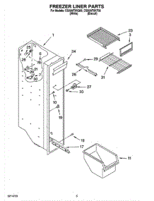 04 - Freezer Liner Parts parts for Whirlpool Refrigerator CS25AFXKT05 from AppliancePartsPros.com