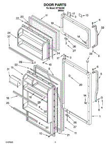 02 - Door Parts parts for Whirlpool Refrigerator IKT184300 from AppliancePartsPros.com