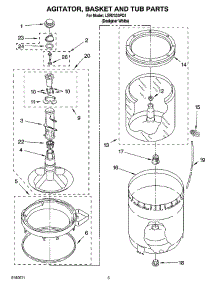 03 - Agitator, Basket And Tub Parts parts for Whirlpool Washer LSR7333PQ1 from AppliancePartsPros.com