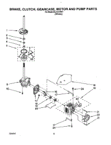 07 - Brake, Clutch, Gearcase, Motor And Pump parts for Whirlpool Washer AL2121WW1 from AppliancePartsPros.com