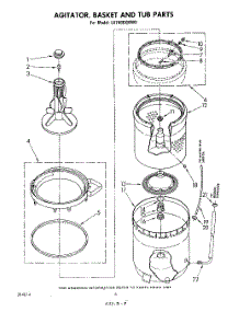 04 - Agitator, Basket, And Tub parts for Whirlpool Washer LA7400XMW0 from AppliancePartsPros.com