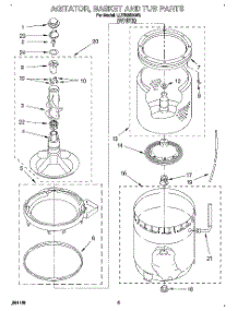 03 - Agitator, Basket And Tub parts for Whirlpool Washer LLT8233AW2 from AppliancePartsPros.com