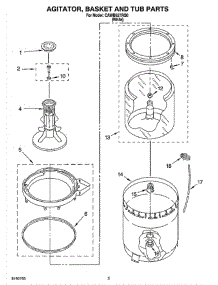 03 - Agitator, Basket And Tub Parts parts for Whirlpool Washer CAWB527RQ0 from AppliancePartsPros.com