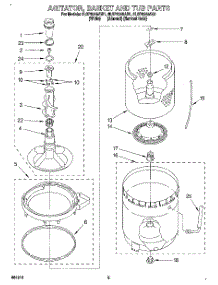 04 - Agitator, Basket And Tub parts for Whirlpool Washer 8LSP8245AG1 from AppliancePartsPros.com