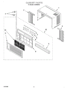 03 - Section parts for Whirlpool Air Conditioner CA5WMVK0 from AppliancePartsPros.com