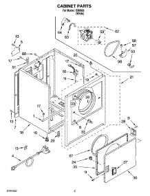 02 - Cabinet Parts parts for Whirlpool Dryer IS80000 from AppliancePartsPros.com