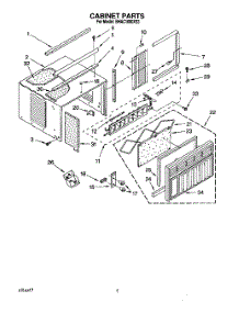 03 - Cabinet parts for Whirlpool Air Conditioner BHAC1000XS3 from AppliancePartsPros.com