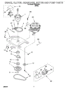 05 - Brake, Clutch, Gearcase, Motor & Pump parts for Whirlpool Washer CCW5243W1 from AppliancePartsPros.com