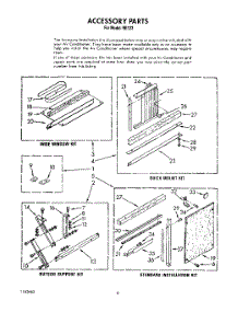 04 - Accessory parts for Whirlpool Air Conditioner BFRE123 from AppliancePartsPros.com