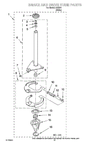 07 - Brake And Drive Tube Parts parts for Whirlpool Washer IJ40001 from AppliancePartsPros.com