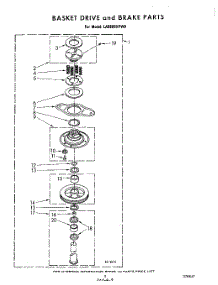 08 - Basket Drive And Brake parts for Whirlpool Washer LA9800XPW0 from AppliancePartsPros.com
