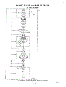 08 - Basket Drive And Brake parts for Whirlpool Washer LHA6400W2 from AppliancePartsPros.com