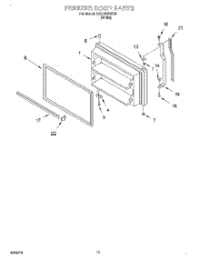 07 - Freezer Door, Lit / Optional parts for Whirlpool Refrigerator 3XKVN490000 from AppliancePartsPros.com