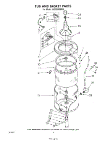 05 - Tub And Basket parts for Whirlpool Washer LA5500XMW0 from AppliancePartsPros.com