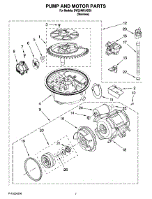 06 - Pump And Motor Parts parts for Whirlpool Dishwasher DW524M1ASS0 from AppliancePartsPros.com