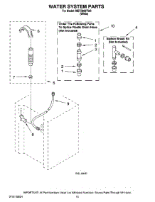 13 - Water System Parts parts for Maytag Washer Dryer Combo MGT3800TW0 from AppliancePartsPros.com