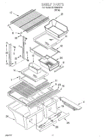 06 - Shelf parts for Whirlpool Refrigerator 3XKVN490F00 from AppliancePartsPros.com