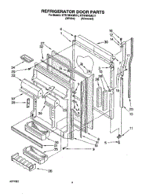 06 - Refrigerator Door parts for Kitchenaid Refrigerator KTRI18KAAL11 from AppliancePartsPros.com