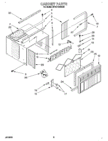 04 - Cabinet parts for Whirlpool Air Conditioner BPAC1200AS0 from AppliancePartsPros.com