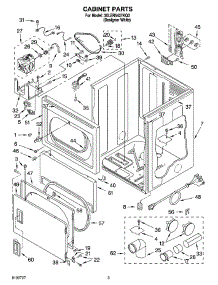 02 - Cabinet Parts parts for Whirlpool Dryer 3XLER5437KQ3 from AppliancePartsPros.com