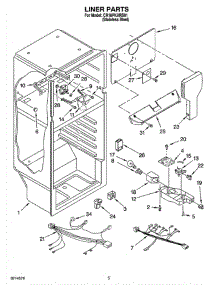 03 - Liner Parts parts for Whirlpool Refrigerator CR18PKXRS01 from AppliancePartsPros.com