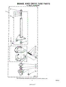 09 - Brake And Drive Tube parts for Whirlpool Washer LA5500XPW0 from AppliancePartsPros.com