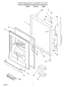05 - Refrigerator Door parts for Kitchenaid Refrigerator KBRS22KFAL0 from AppliancePartsPros.com