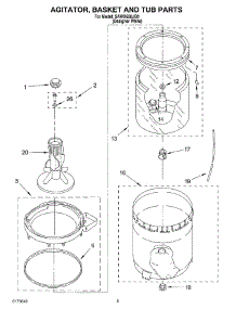 03 - Agitator, Basket And Tub parts for Whirlpool Washer SAWX650JQ0 from AppliancePartsPros.com