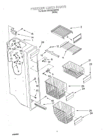 05 - Freezer Liner parts for Whirlpool Refrigerator 3XKGN7050F03 from AppliancePartsPros.com
