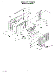 03 - Cabinet parts for Whirlpool Air Conditioner BHAC0500XS5 from AppliancePartsPros.com