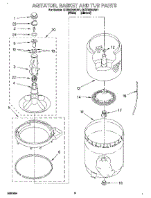 04 - Agitator, Basket And Tub parts for Whirlpool Washer GLSR5233AN1 from AppliancePartsPros.com
