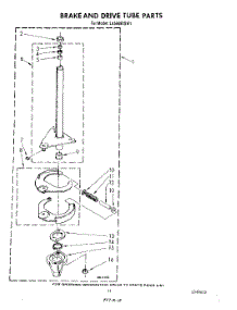 09 - Brake And Drive Tube parts for Whirlpool Washer LA5668XSW1 from AppliancePartsPros.com