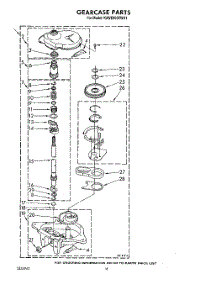 11 - Gearcase parts for Kitchenaid Washer KAWE900TWH1 from AppliancePartsPros.com