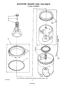 04 - Agitator, Basket And Tub parts for Whirlpool Washer LA5430XPW5 from AppliancePartsPros.com