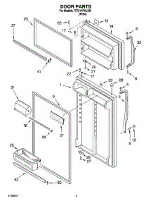 02 - Door Parts parts for Whirlpool Refrigerator 7ST21HPXLQ01 from AppliancePartsPros.com