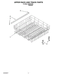 09 - Upper Rack And Track Parts parts for Whirlpool Dishwasher IUD9750VS0 from AppliancePartsPros.com