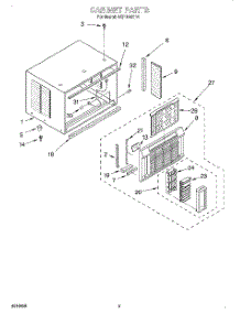 03 - Cabinet parts for Whirlpool Air Conditioner ACR124XD1 from AppliancePartsPros.com