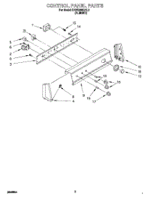 03 - Control Panel parts for Kitchenaid Washer KAWE668BAL0 from AppliancePartsPros.com