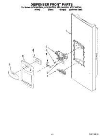 07 - Dispenser Front Parts parts for Maytag Refrigerator AFI2538AES00 from AppliancePartsPros.com