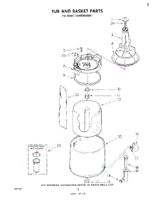 08 - Tub And Basket parts for Whirlpool Washer LC4500XMW1 from AppliancePartsPros.com