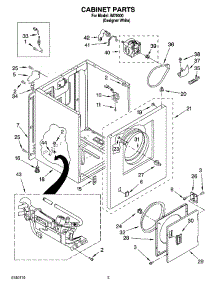 02 - Cabinet Parts parts for Whirlpool Dryer IM70000 from AppliancePartsPros.com