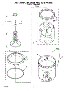 03 - Agitator, Basket And Tub Parts parts for Whirlpool Washer CAWB527MQ2 from AppliancePartsPros.com
