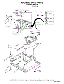 05 - Machine Base Parts parts for Maytag Washer MTW5821TW0 from AppliancePartsPros.com