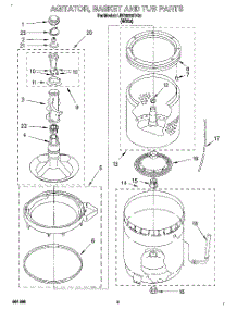 03 - Agitator, Basket And Tub parts for Whirlpool Washer LBR6233DQ0 from AppliancePartsPros.com