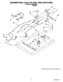 02 - Burner Box, Gas Valves, And Switches parts for Whirlpool Cooktop ICS300VM00 from AppliancePartsPros.com