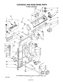 03 - Controls And Rear Panel parts for Whirlpool Washer LA6053XTF0 from AppliancePartsPros.com