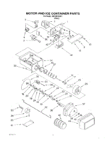 06 - Motor And Ice Container parts for Whirlpool Refrigerator 3XKGN705001 from AppliancePartsPros.com